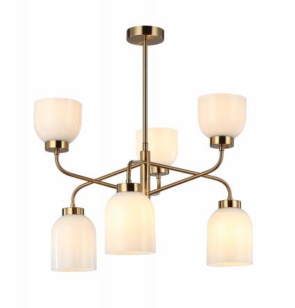 Люстра MDM-5911/6 BRO+W латунь 6x40W E27 d580 h610, HAO24